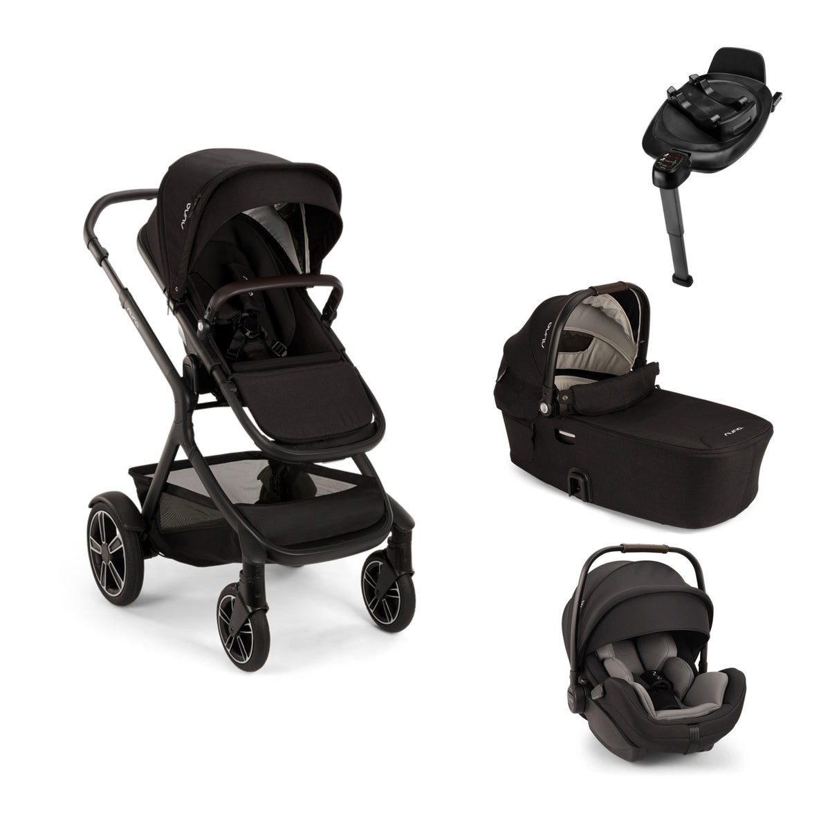 Nuna DEMI next Caviar 4in1 Bundle inkl. Babywanne, ARRA flex & BASE next