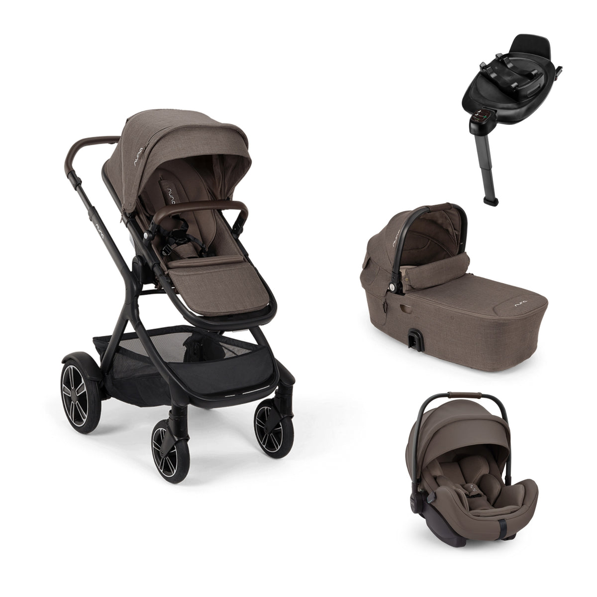 Nuna DEMI next Chestnut 4in1 Bundle inkl. Babywanne, ARRA flex & BASE next