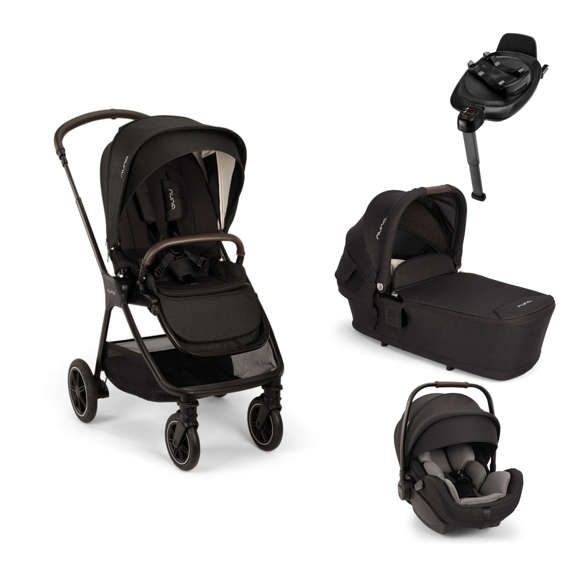 Nuna TRIV next Caviar 4in1 Bundle inkl. LYTL Babywanne, ARRA flex & BASE next