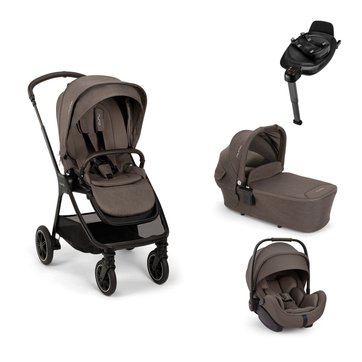 Nuna TRIV next Chestnut 4in1 Bundle inkl. LYTL Babywanne, ARRA flex & BASE next