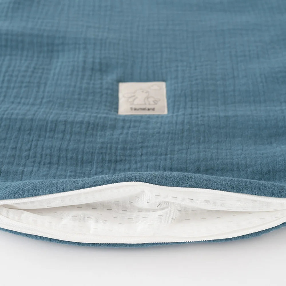 Träumeland Liebmich Musselin Ganzjahresschlafsack blau 50/56