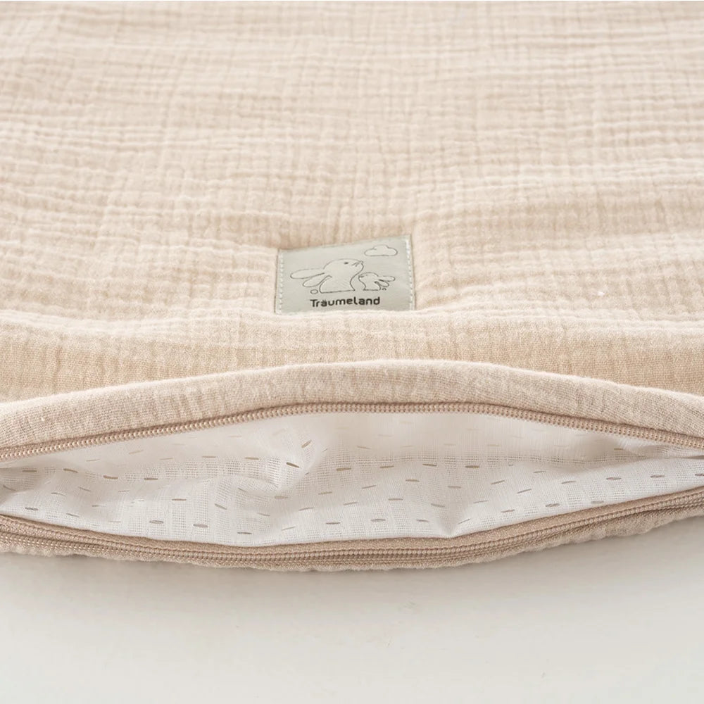 Träumeland Liebmich Musselin Ganzjahresschlafsack beige 50/56