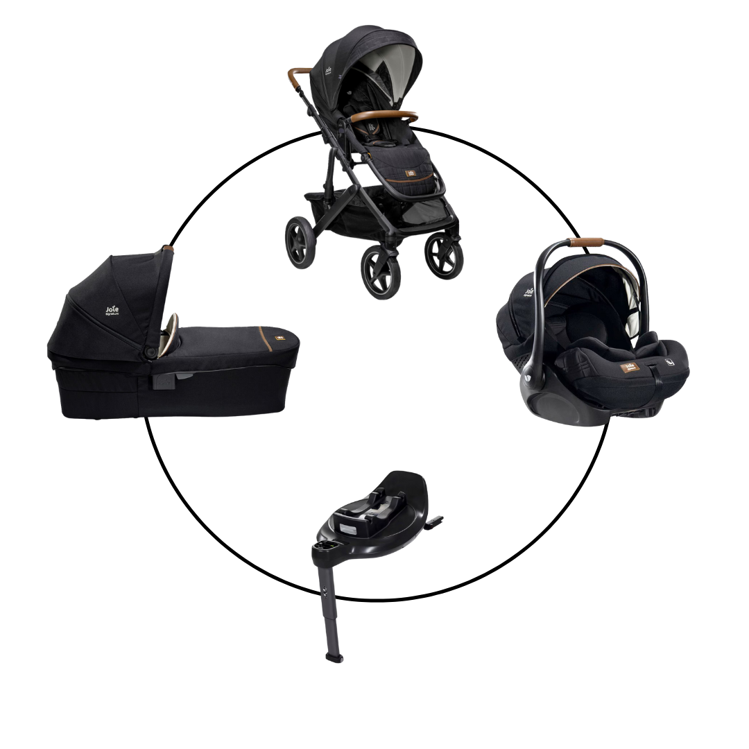 Joie Vinca Travel-Set Bundle 4in1 inkl. Babyschale i-Level Recline eclipse