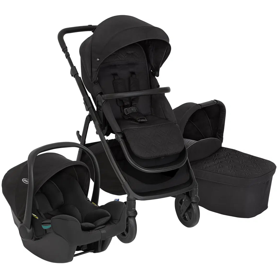 Graco DLX 3in1 Bundle Set inkl Babybett Foldlite & Babywippe