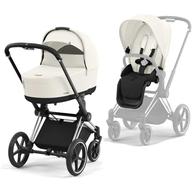CYBEX Priam 4.0 Chrome Black Kombikinderwagen cozy beige beige