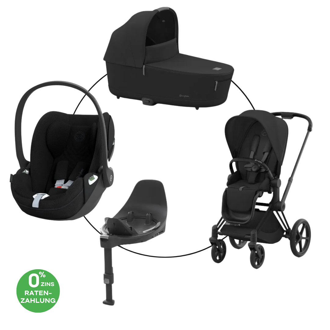 Cybex Priam Matt Travel Bundle-Set 4in1 inkl Cloud T Plus Sephia Black