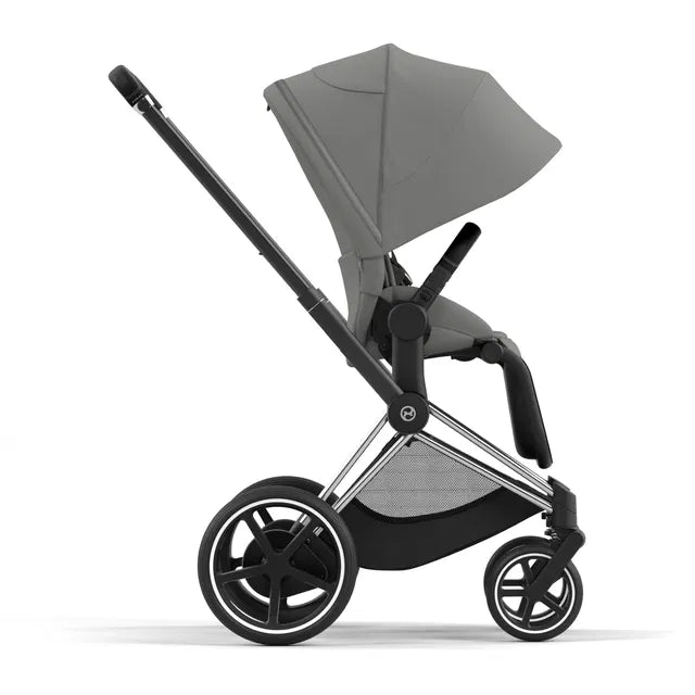 Cybex Chrome ePriam Travel Bundle-Set 4in1 inkl Cloud T Plus Chrome / Black / Mirage Grey
