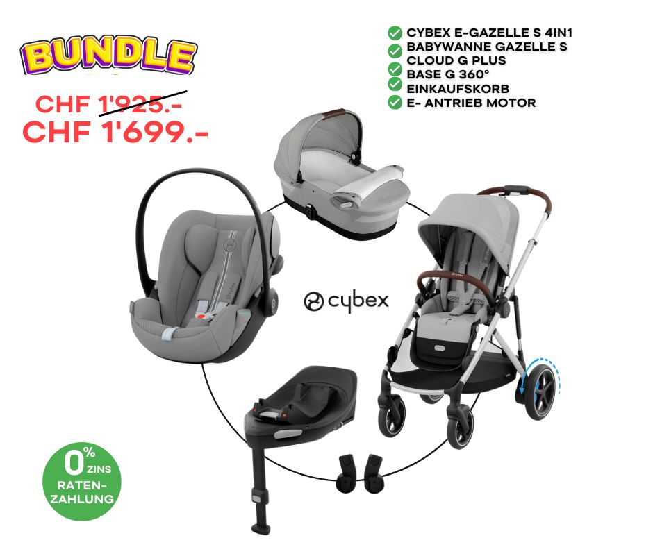 Cybex E-Gazelle Travel Bundle-Set 4in1 Grey