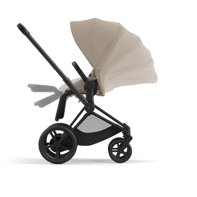 CYBEX ePriam 2.0 Matt Black Kombikinderwagen cozy beige beige