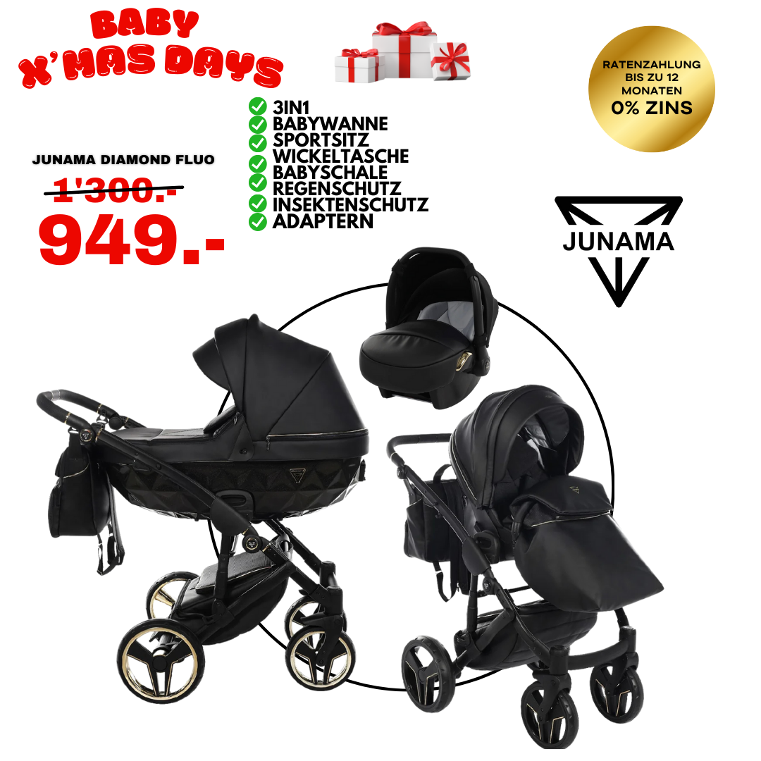 Junama Diamond Fluo 04 Bundle-Set 3in1 Black