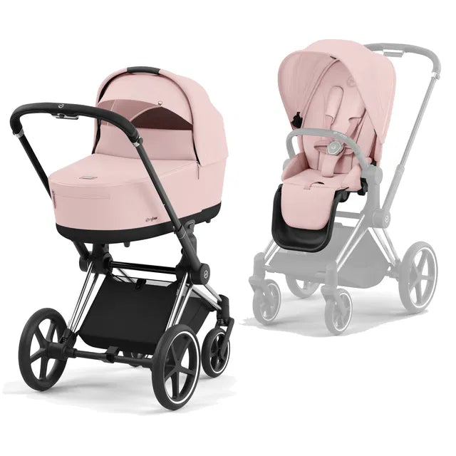 CYBEX Priam 4.0 Chrome Black Kombikinderwagen cozy beige beige
