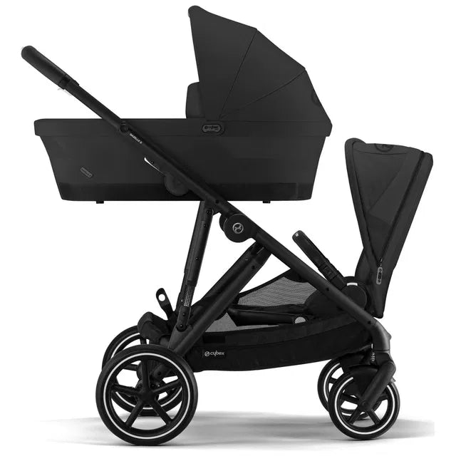 CYBEX Gazelle S Geschwisterkinderwagen moon black black