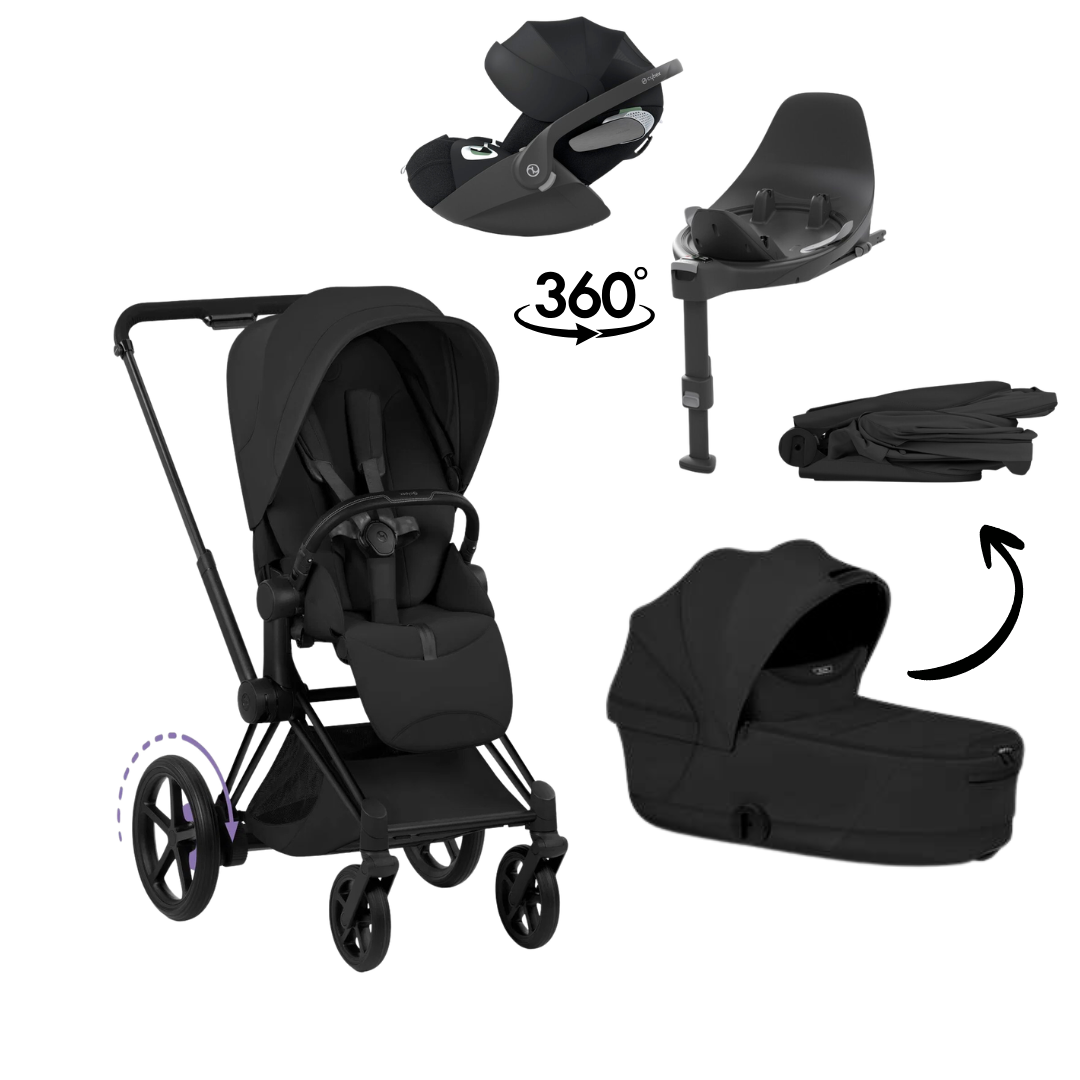 CYBEX E-Priam Style Matt Bundle - Set 4in1 inkl. Cloud T & Base T Off White