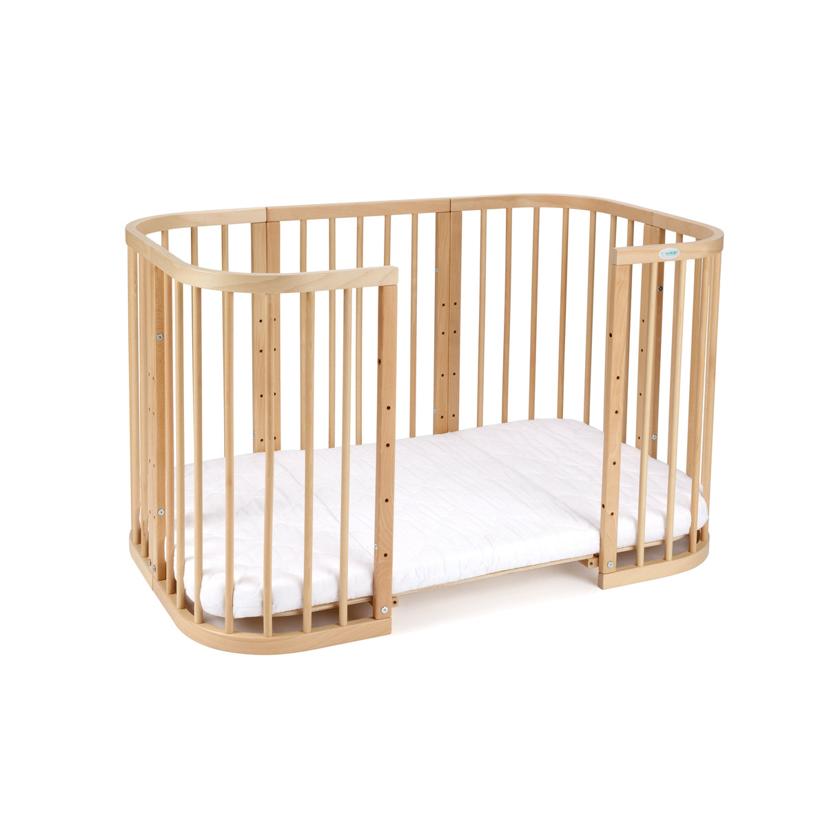 Lit Bébé 7en1 Quadi Nature – incluant Matelas