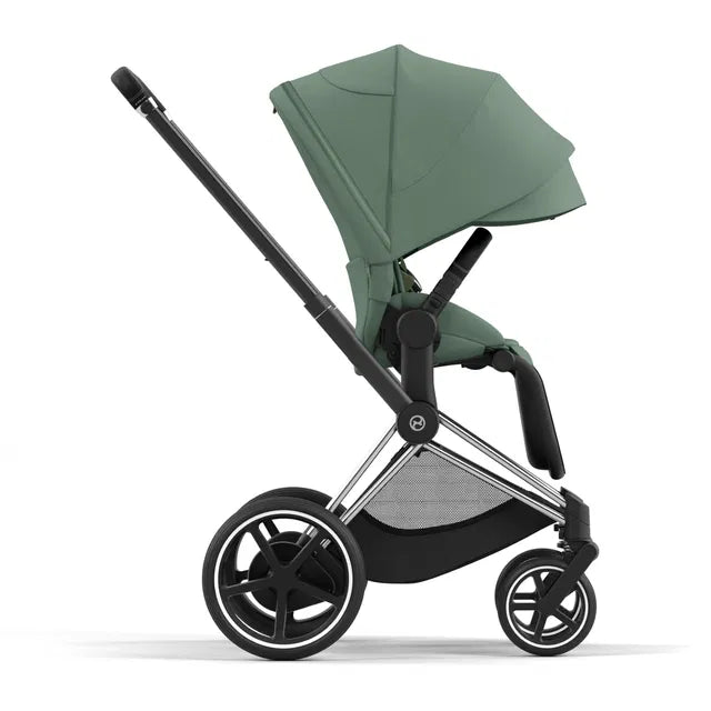 Cybex Chrome ePriam Travel Bundle-Set 4in1 inkl Cloud T Plus Chrome / Black / Leaf Green