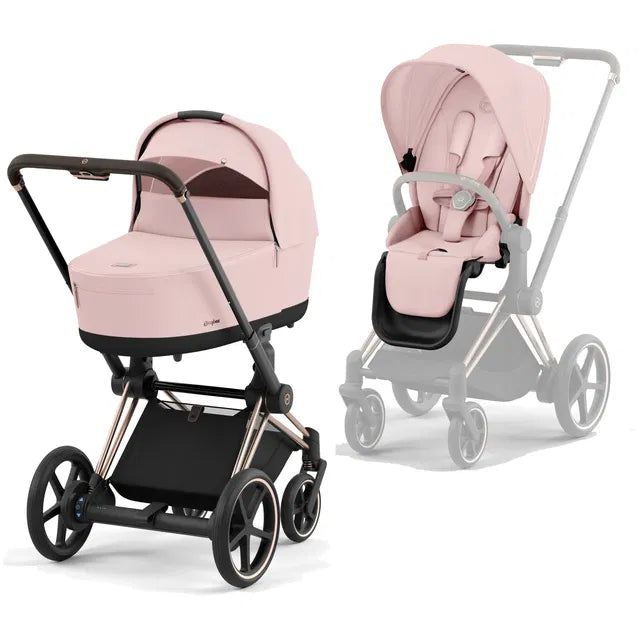 CYBEX ePriam 2.0 Rosegold Kombikinderwagen cozy beige beige