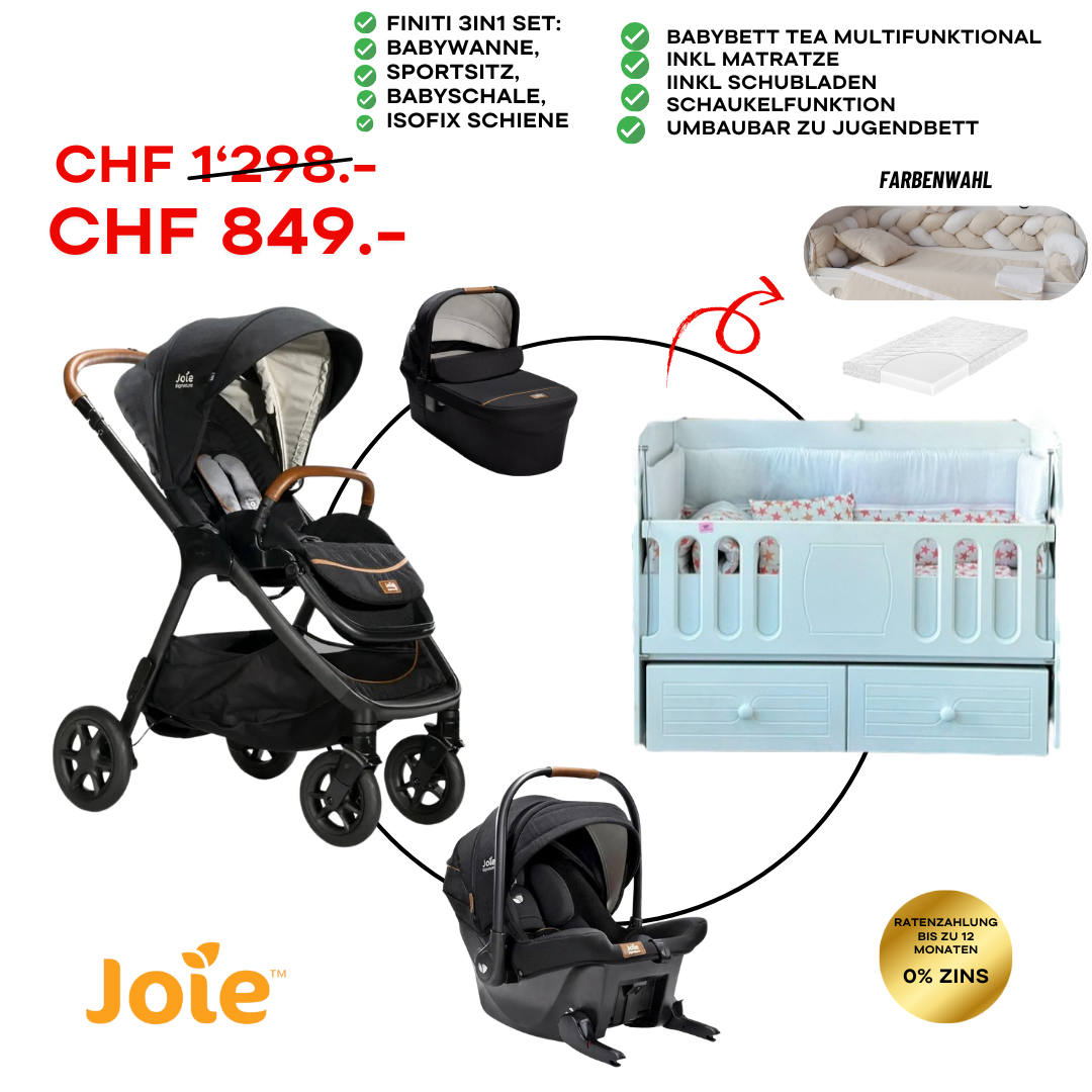 Joie Finiti Bundle Set inkl Babybett Teddy