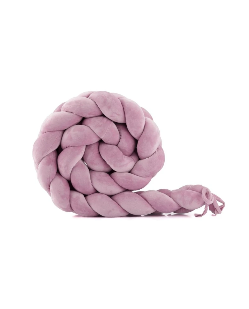 Rosa Bettschlange 210 cm Velours
