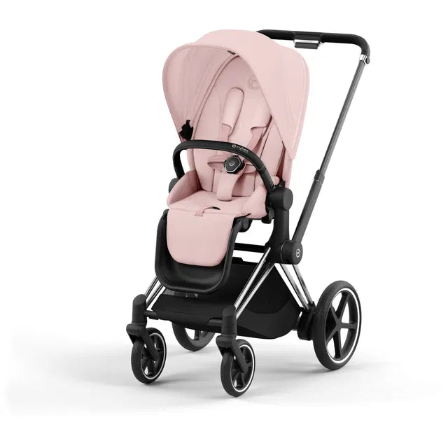 Cybex Chrome ePriam Travel Bundle-Set 4in1 inkl Cloud T Plus Chrome / Black /Peach Pink