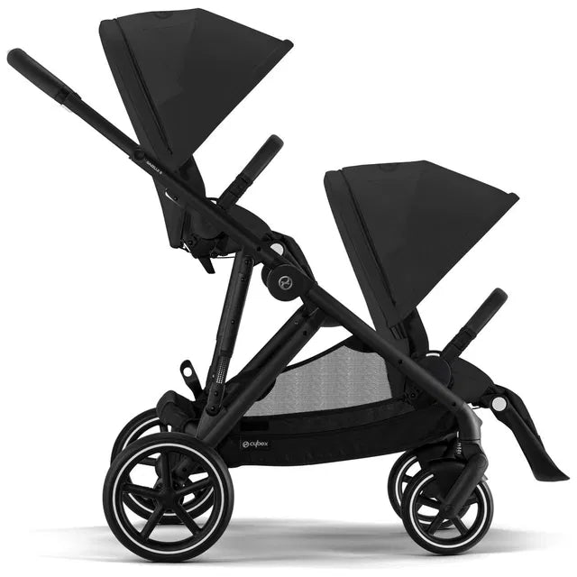 CYBEX Gazelle S Zwillingskinderwagen moon black black