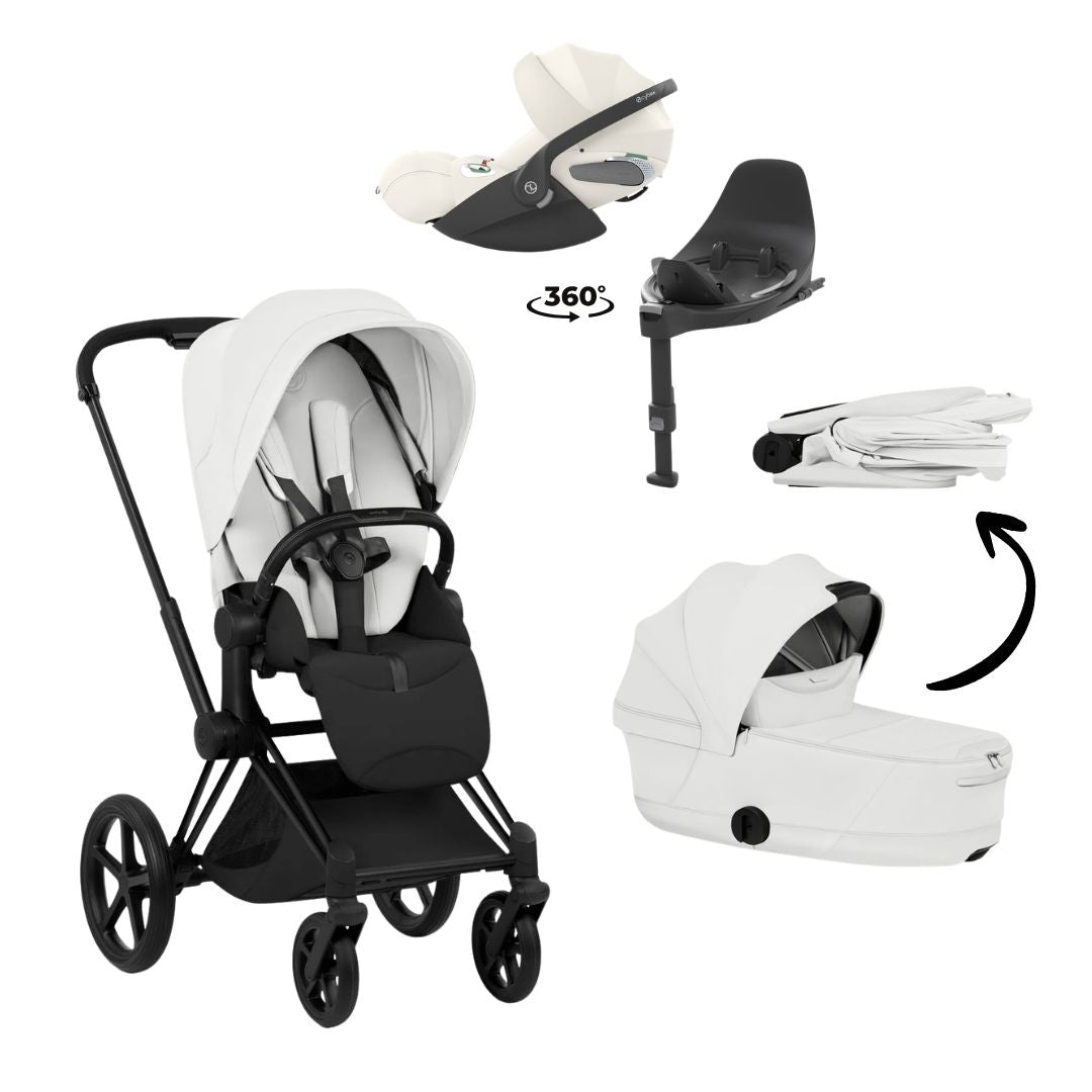 CYBEX Priam Style Matt Bundle - Set 4in1 inkl. Cloud T & Base T Peach Pink