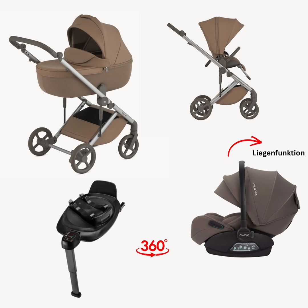 Anex Eli Woody 4in1 Bundle Set inkl Babyschale & Isofix 360°
