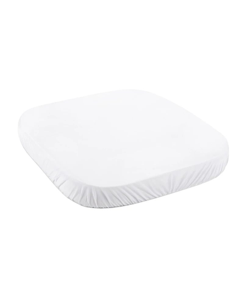 Spannbettlaken aus Baumwolle 73x73 cm – Weiss