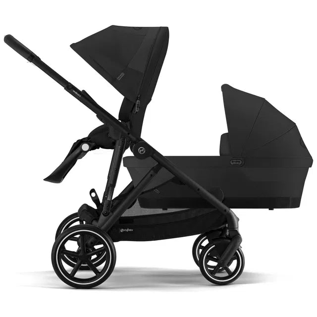 CYBEX Gazelle S Geschwisterkinderwagen moon black black