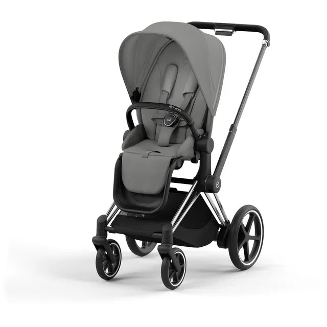 Cybex Chrome ePriam Travel Bundle-Set 4in1 inkl Cloud T Plus Chrome / Black / Mirage Grey