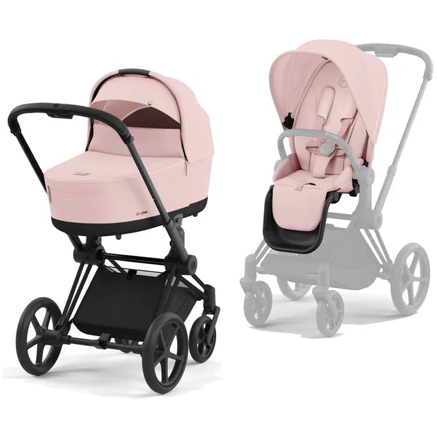 CYBEX Priam 4.0 Matt Black Kombikinderwagen cozy beige beige