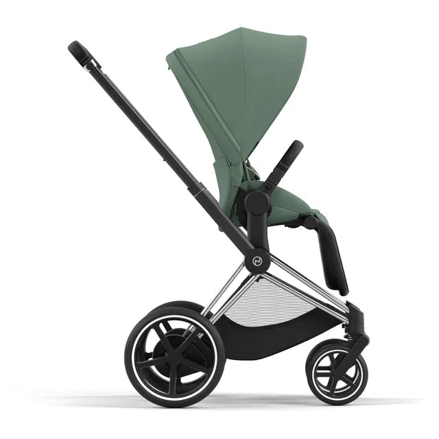 Cybex Chrome ePriam Travel Bundle-Set 4in1 inkl Cloud T Plus Chrome / Black / Leaf Green