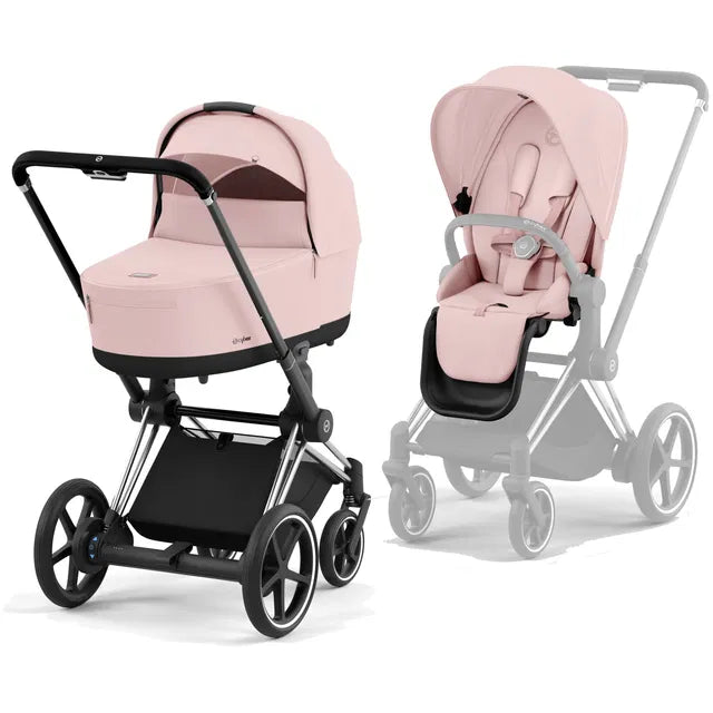 CYBEX ePriam 2.0 Chrome Black Kombikinderwagen cozy beige beige