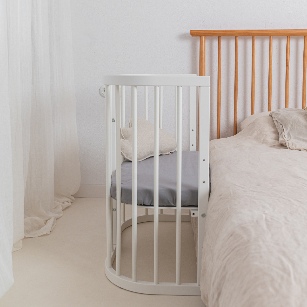 Lit Bébé 7en1 Quadi Blanc – incluant Matelas