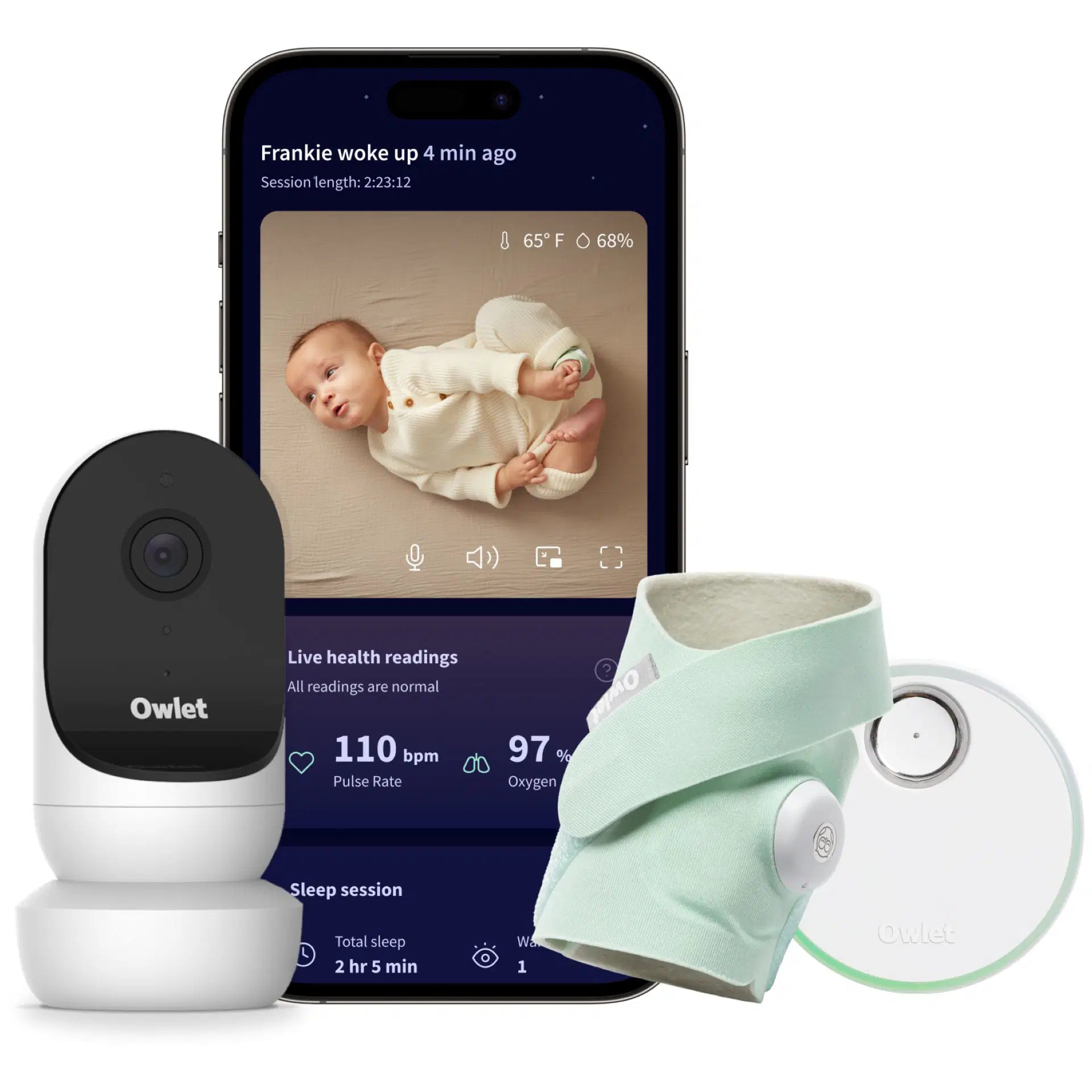 Owlet Dream Sock und Cam 2 Bundle mint