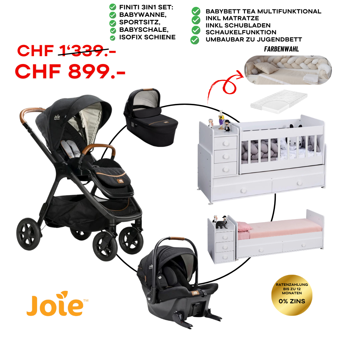 Joie Finiti Bundle Full Set inkl Babybett Multifunktional