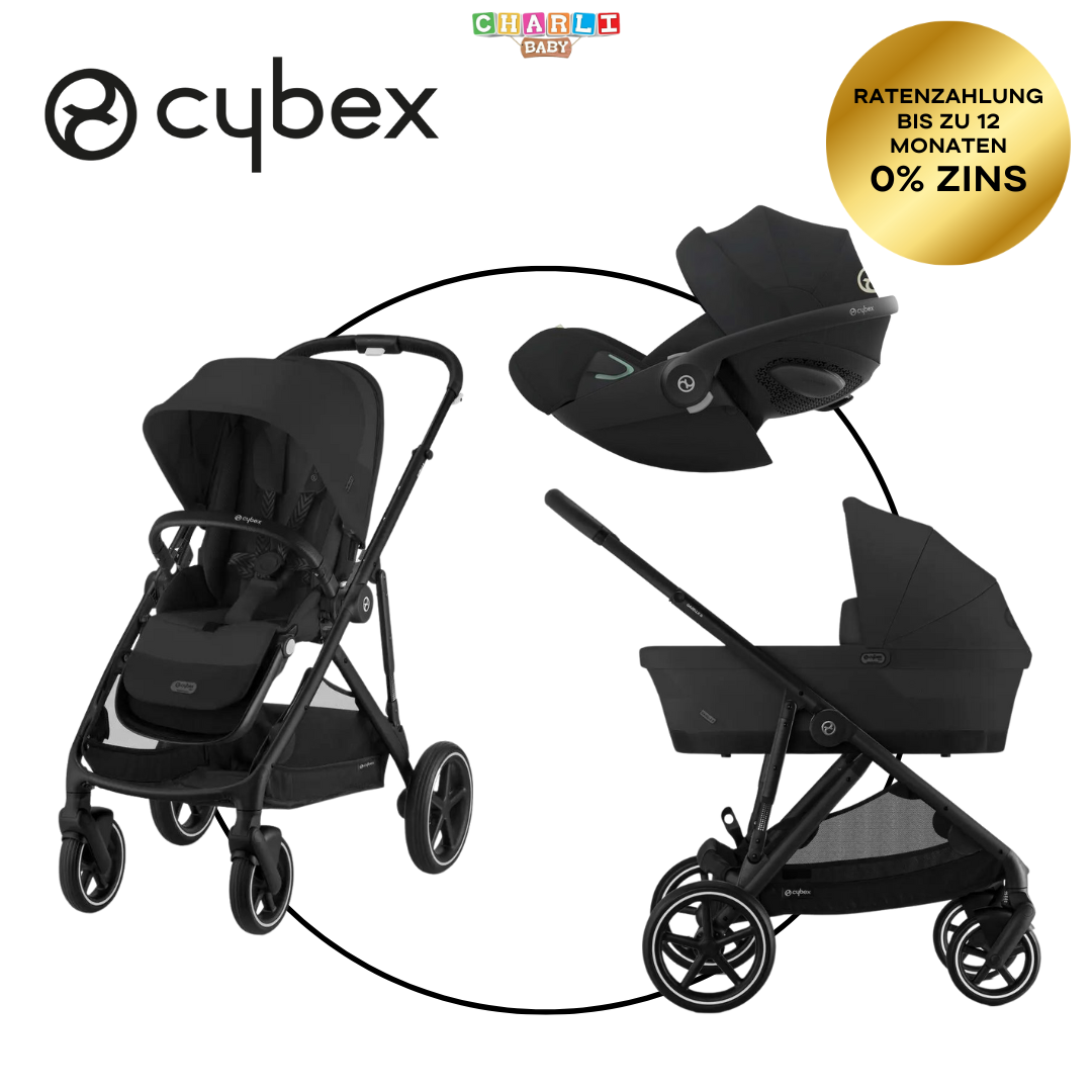 Cybex Gazelle S Trio-Set Bundle Inkl Cloud G PLUS i-Size Moon Black