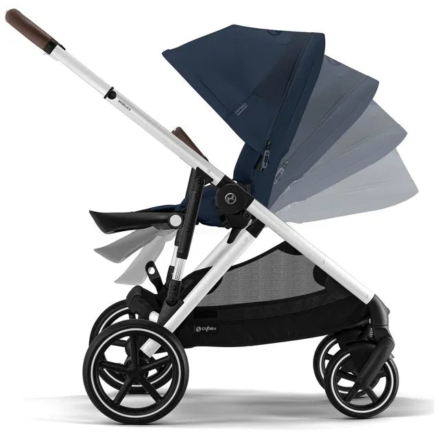 CYBEX Gazelle S Zwillingskinderwagen Bundle-Set 4in1 Navy Blue