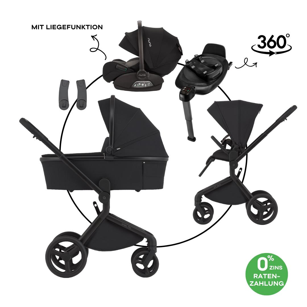 Anex Flo Lungo Bundle-Set 4in1 inkl. Nuna Arra flex Babyschale & Base Next