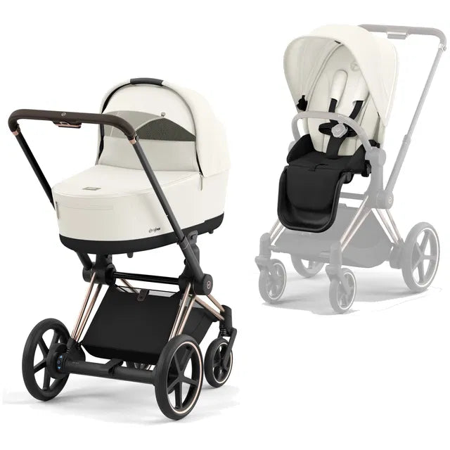 CYBEX ePriam 2.0 Rosegold Kombikinderwagen cozy beige beige