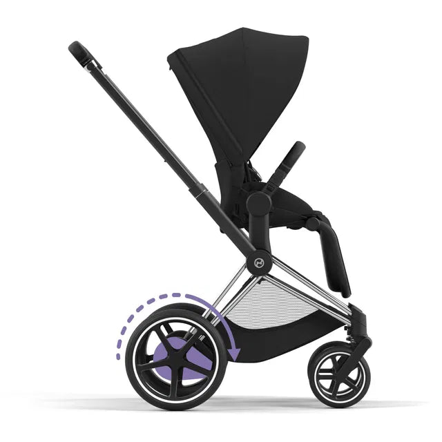 Cybex Chrome ePriam Travel Bundle-Set 4in1 inkl Cloud T Plus Chrome / Black / Sephia Black