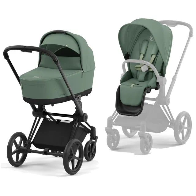 CYBEX Priam 4.0 Matt Black Kombikinderwagen cozy beige beige