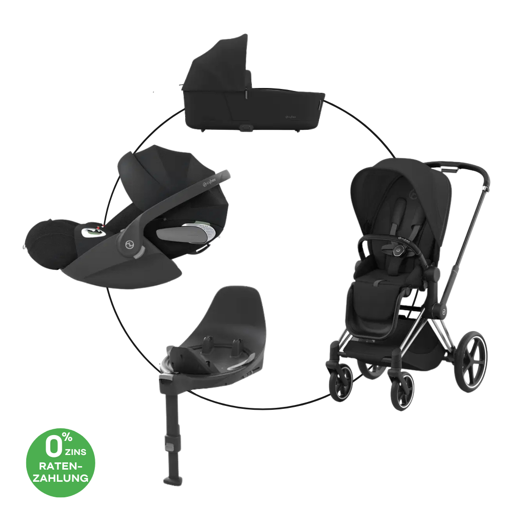 Cybex Priam Travel Bundle-Set 4in1 inkl Cloud T Plus Sephia Black / Chrome