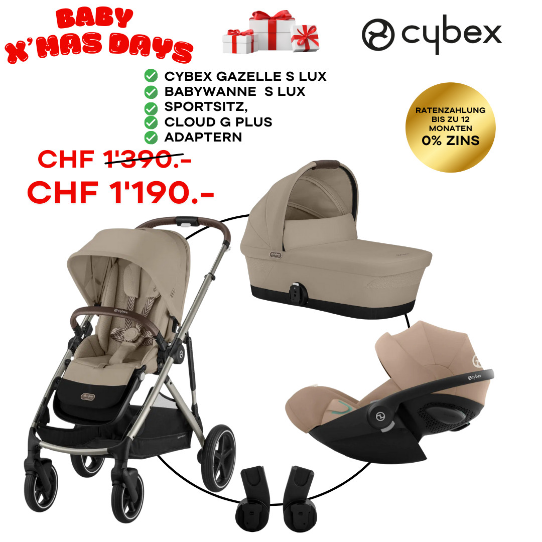 Cybex Gazelle S Trio-Set Bundle Inkl Cloud G PLUS i-Size Almond Beige