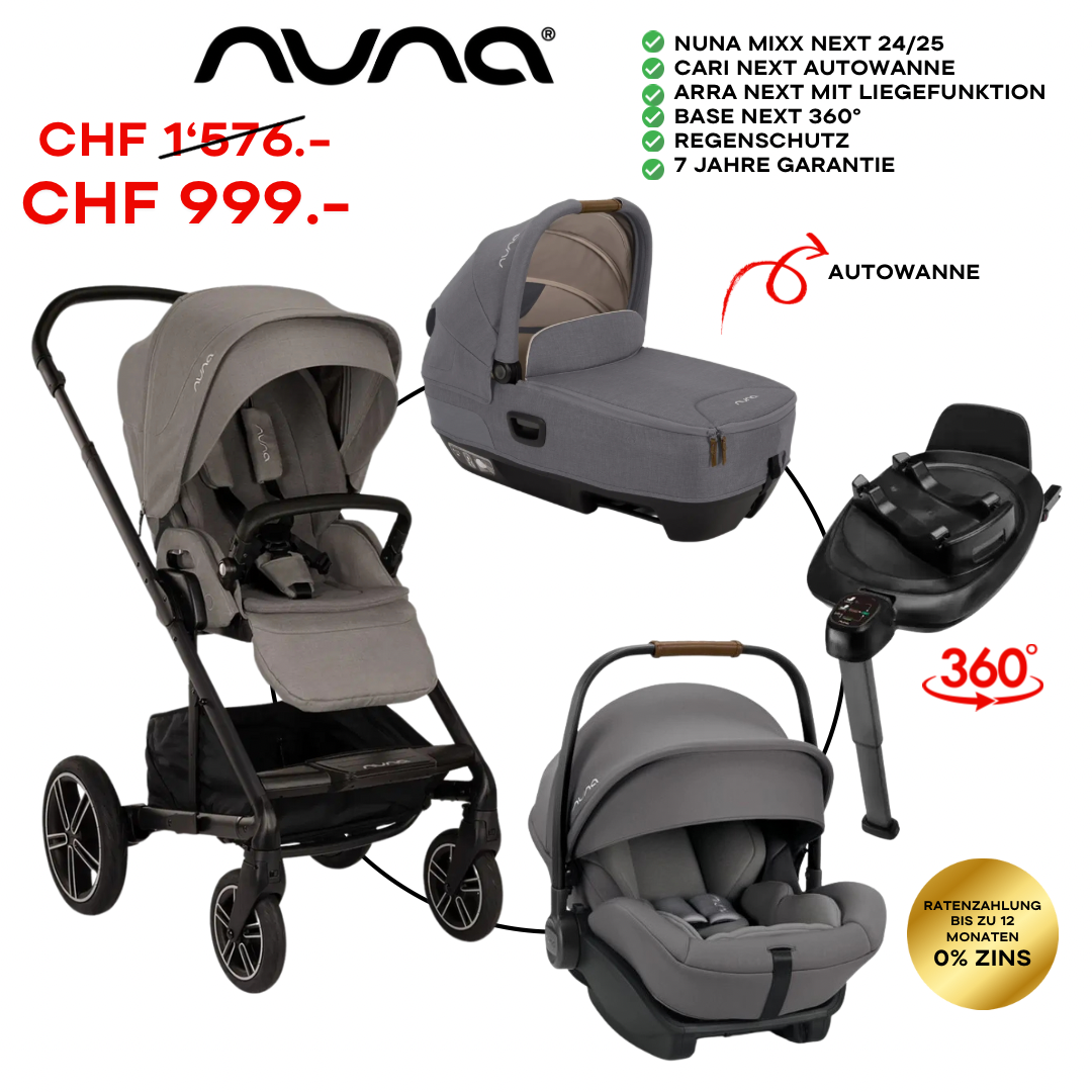 Nuna Mixx Next Bundle Set 4in1 inkl Cari Next & Arra Next Granite