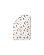 Couverture et coussin en bambou avec rembourrage Oursons