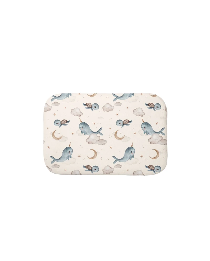 Bambus Decke & Kissen mit Füllung Wale Beige