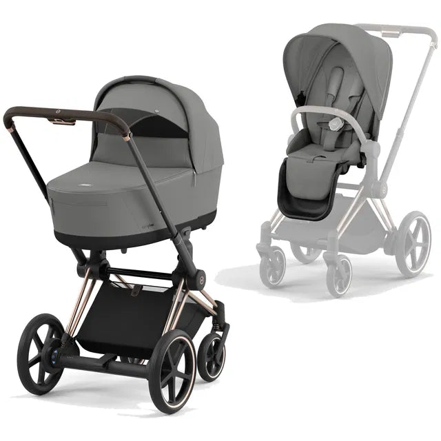 CYBEX ePriam 2.0 Rosegold Kombikinderwagen cozy beige beige