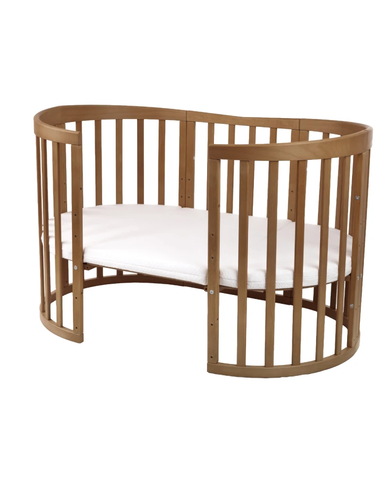 Lit bébé 7en1 Ovale Vintage – incl. Matelas