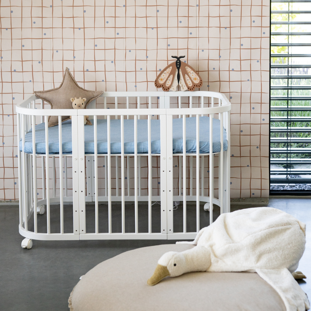 Lit Bébé 7en1 Quadi Blanc – incluant Matelas