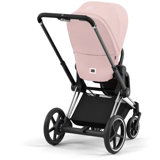 Cybex Chrome ePriam Travel Bundle-Set 4in1 inkl Cloud T Plus Chrome / Black /Peach Pink